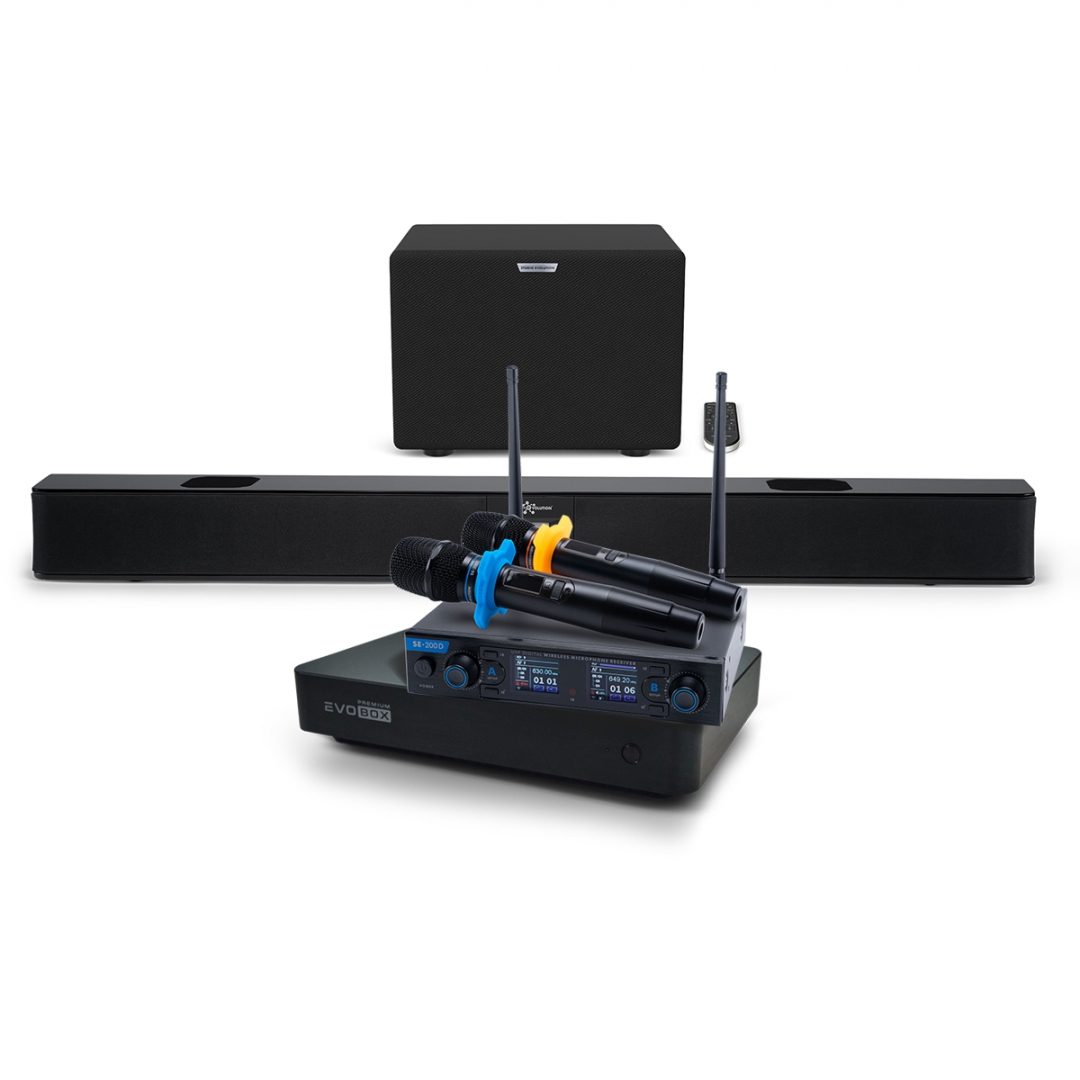 Hi-End караоке-система EVOBOX Premium + EvoSoundBar (саундбар с караоке) в Еманжелинске