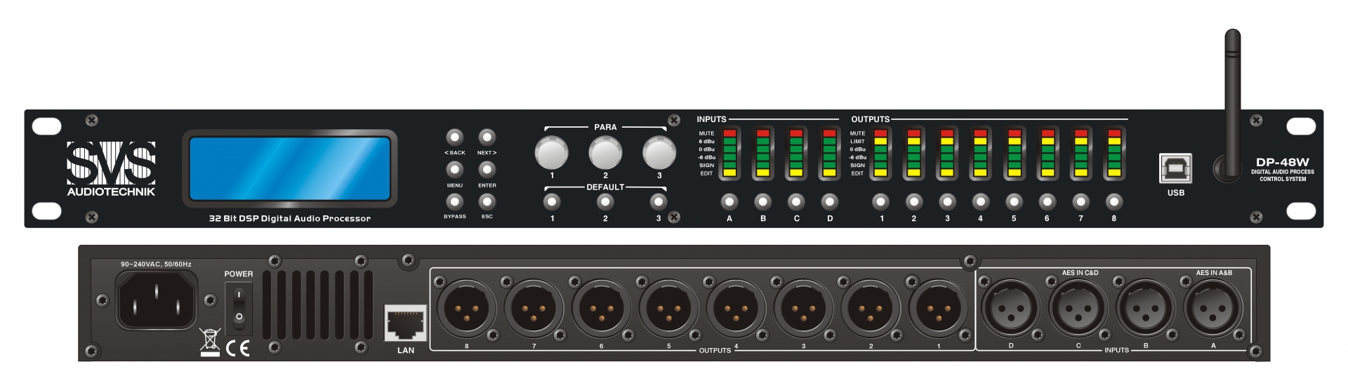 SVS Audiotechnik DP-48W Цифровой процессор: 4 входа 8 выходов в Еманжелинске