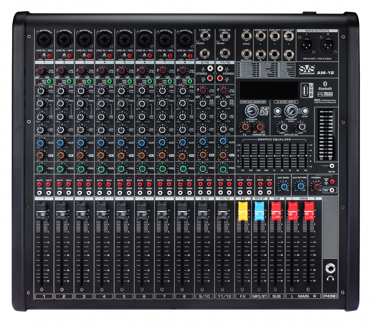 SVS Audiotechnik mixers AM-12 Микшерный пульт аналоговый, 12-канальный в Еманжелинске